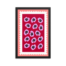 Load image into Gallery viewer, Framed Flower Art Stamp Print
