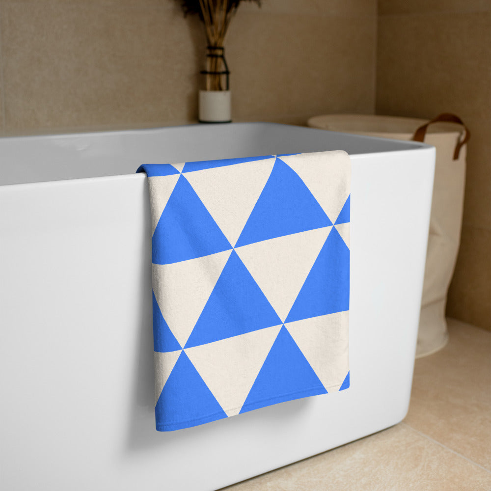 Blue Geometric Towel
